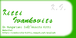 kitti ivankovits business card